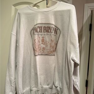 White Zach Bryan Crew Neck